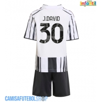 Camisa de time de futebol Juventus Jonathan David #30 Replicas 1º Equipamento Infantil 2025-26 Manga Curta (+ Calças curtas)